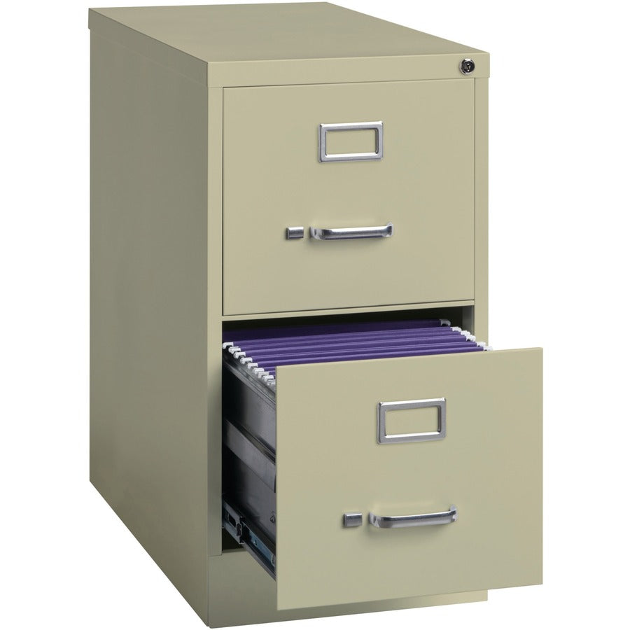 Lorell Fortress Series 25" Commercial-Grade Vertical File Cabinet - 15" Width x 25" Depth x 28.4" Height - 2 x Drawer(s)