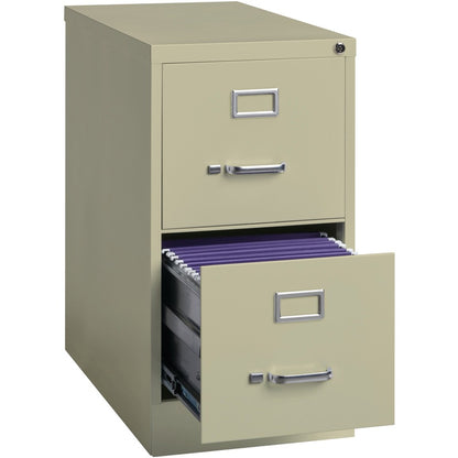 Lorell Fortress Series 25" Commercial-Grade Vertical File Cabinet - 15" Width x 25" Depth x 28.4" Height - 2 x Drawer(s)