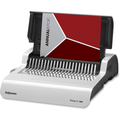 Fellowes Pulsar E 300 Electric Comb Binding Machine & Starter Kit - CombBind - 300 Sheet(s) Bind - 20 Punch - 5.1" Heigh