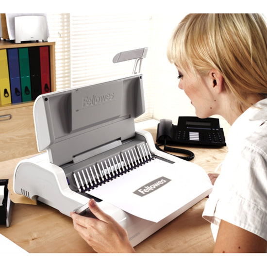 Fellowes Pulsar E 300 Electric Comb Binding Machine & Starter Kit - CombBind - 300 Sheet(s) Bind - 20 Punch - 5.1" Heigh