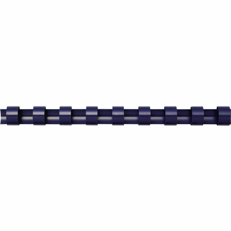 Fellowes Plastic Binding Combs - Navy, 3/8" Diameter - 0.4" Height - 0.37" Maximum Capacity - 55 x Sheet Capacity - 100 