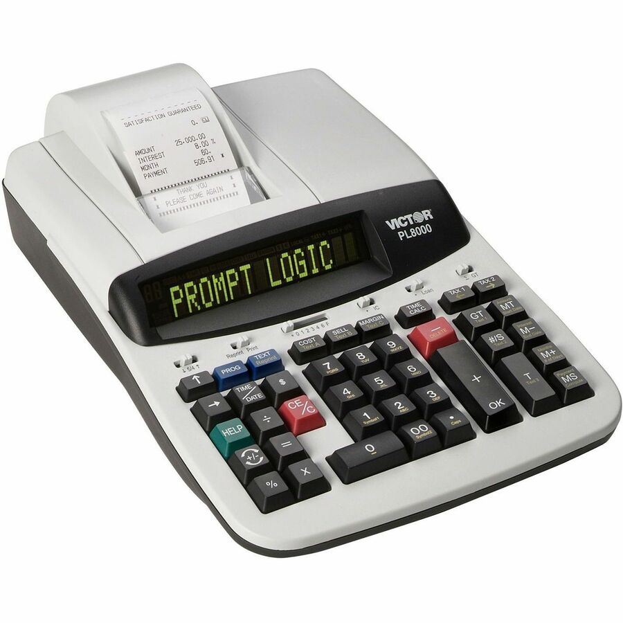 Victor PL8000 Thermal Printing Calculator - Date, Clock, Heavy Duty, Backlit Display, Durable, Independent Memory, 4-Key