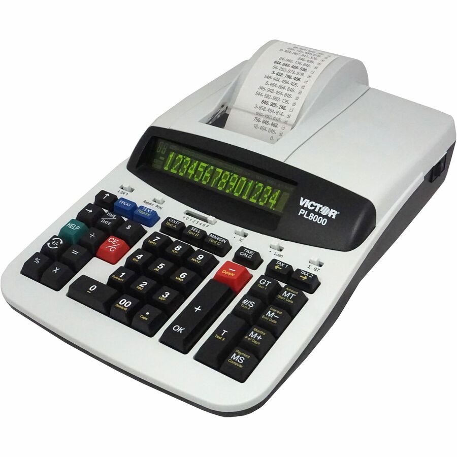 Victor PL8000 Thermal Printing Calculator - Date, Clock, Heavy Duty, Backlit Display, Durable, Independent Memory, 4-Key