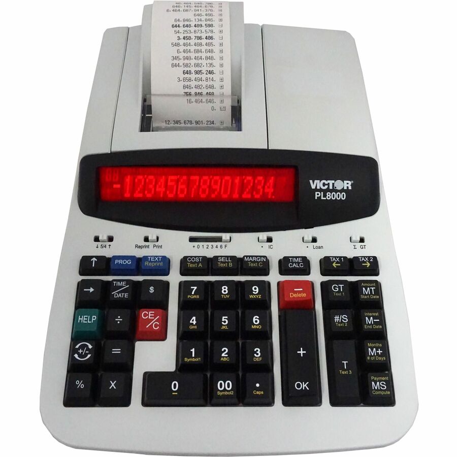 Victor PL8000 Thermal Printing Calculator - Date, Clock, Heavy Duty, Backlit Display, Durable, Independent Memory, 4-Key
