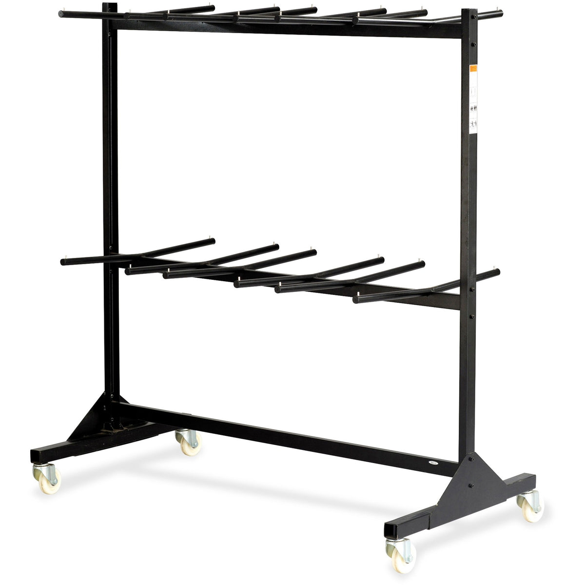 Safco Double Tier Chair Cart - 840 lb Load Capacity - 4 Casters - 4" Caster Size - Steel - 64.50" Width x 33.50" Depth x