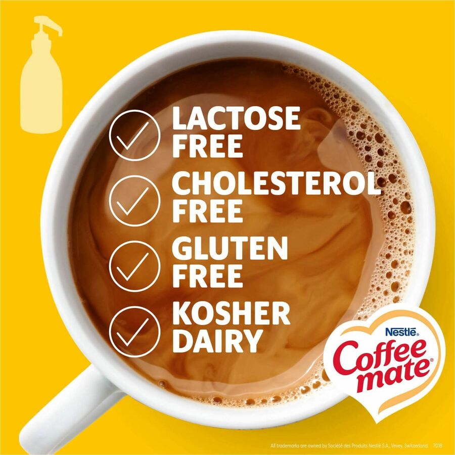 Coffee mate Hazelnut Liquid Concentrate Coffee Creamer - Pump Bottle - Hazelnut Flavor - 50.70 fl oz (1.50 L) - 300 Serv