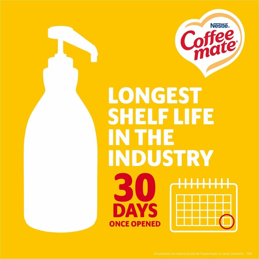 Coffee mate Hazelnut Liquid Concentrate Coffee Creamer - Pump Bottle - Hazelnut Flavor - 50.70 fl oz (1.50 L) - 300 Serv