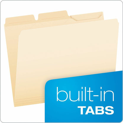 Pendaflex Ready-Tab 1/3 Tab Cut Letter Recycled Top Tab File Folder - 8 1/2" x 11" - Top Tab Location - Assorted Tab Pos