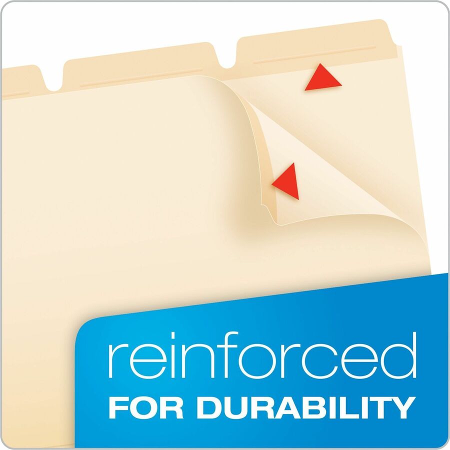 Pendaflex Ready-Tab 1/3 Tab Cut Letter Recycled Top Tab File Folder - 8 1/2" x 11" - Top Tab Location - Assorted Tab Pos