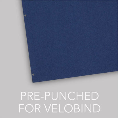 GBC Linen Weave Standard Presentation Cover - For 8 3/4" x 11 1/4" Sheet - Navy Blue - Linen - 1 Pack