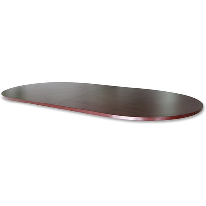 Lorell Essentials Oval Conference Table - Laminated Oval Top - Slab Base - 1 Each