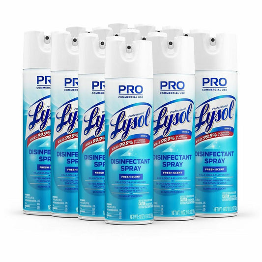 Professional Lysol Disinfectant Spray - For Multi Surface - 19 fl oz (0.6 quart) - Fresh Scent - Recommended For: Germs 