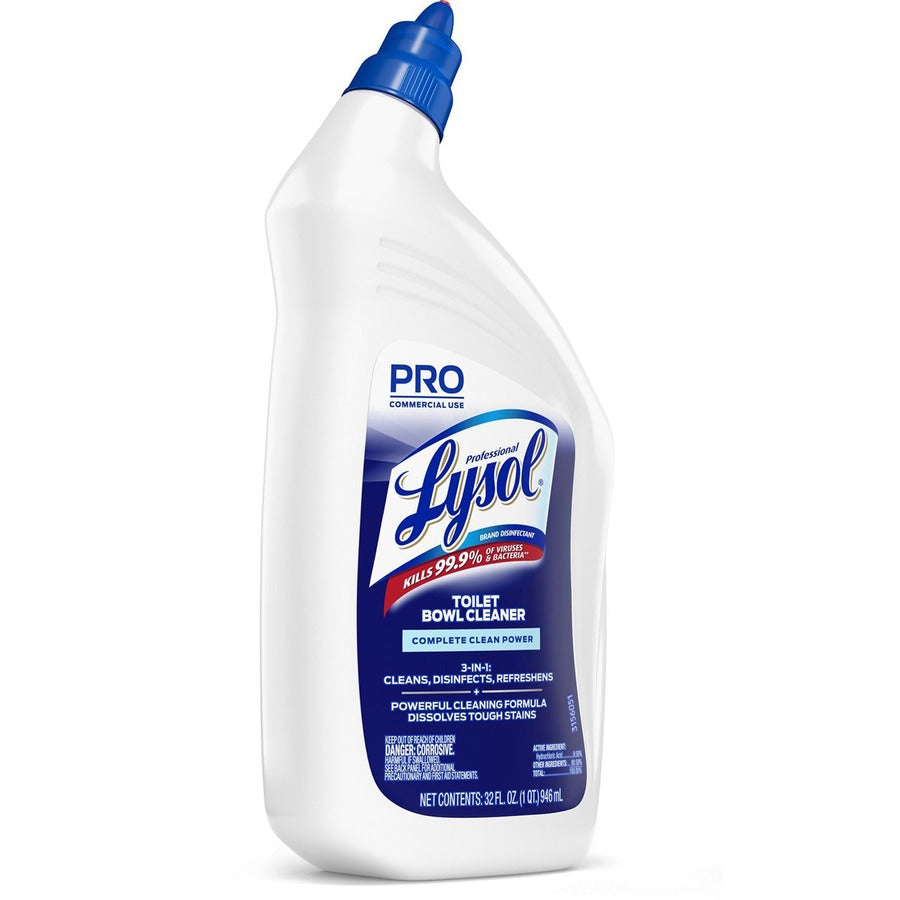 Professional Lysol Power Toilet Bowl Cleaner - For Nonporous Surface, Hard Surface, Restroom, Toilet Bowl - 32 fl oz (1 