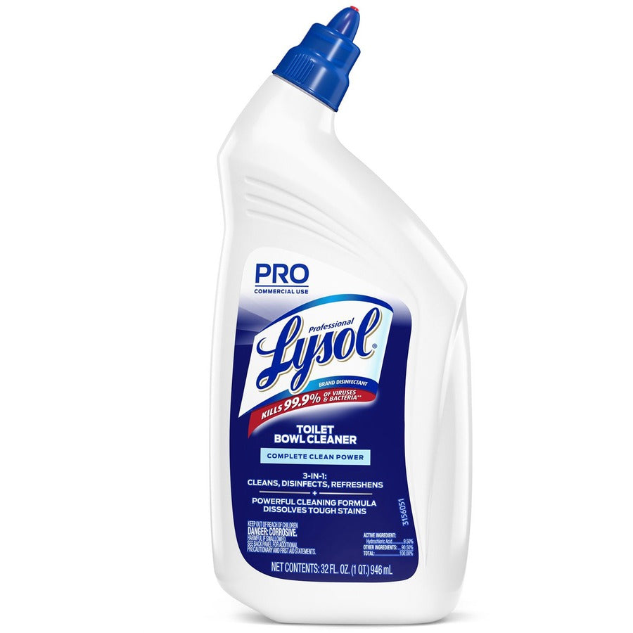 Professional Lysol Power Toilet Bowl Cleaner - For Nonporous Surface, Hard Surface, Restroom, Toilet Bowl - 32 fl oz (1 