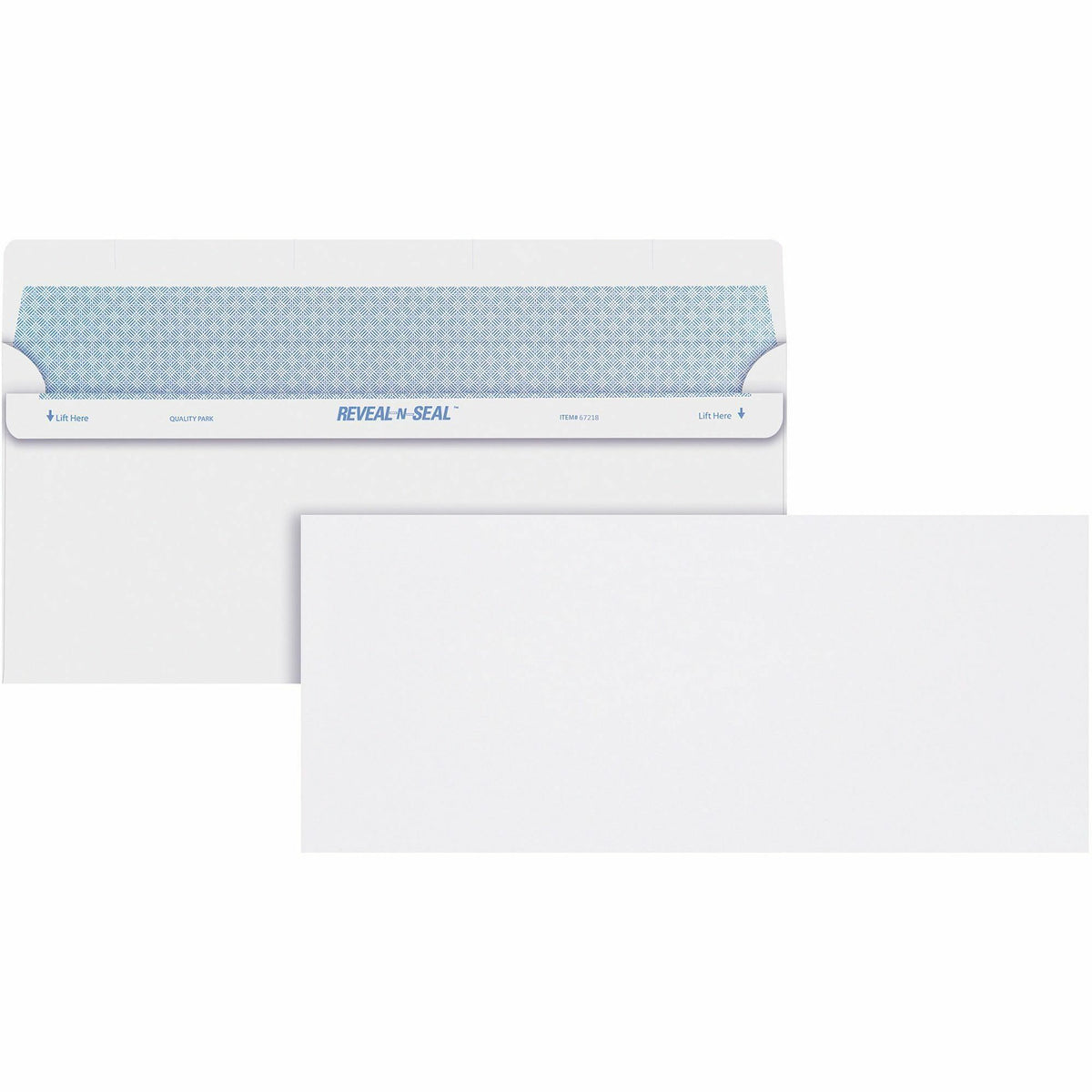 Quality Park No. 10 Security Tinted Business Envelopes with Reveal-N-Seal® Self-Seal Closure - Security - #10 - 500 / Bo