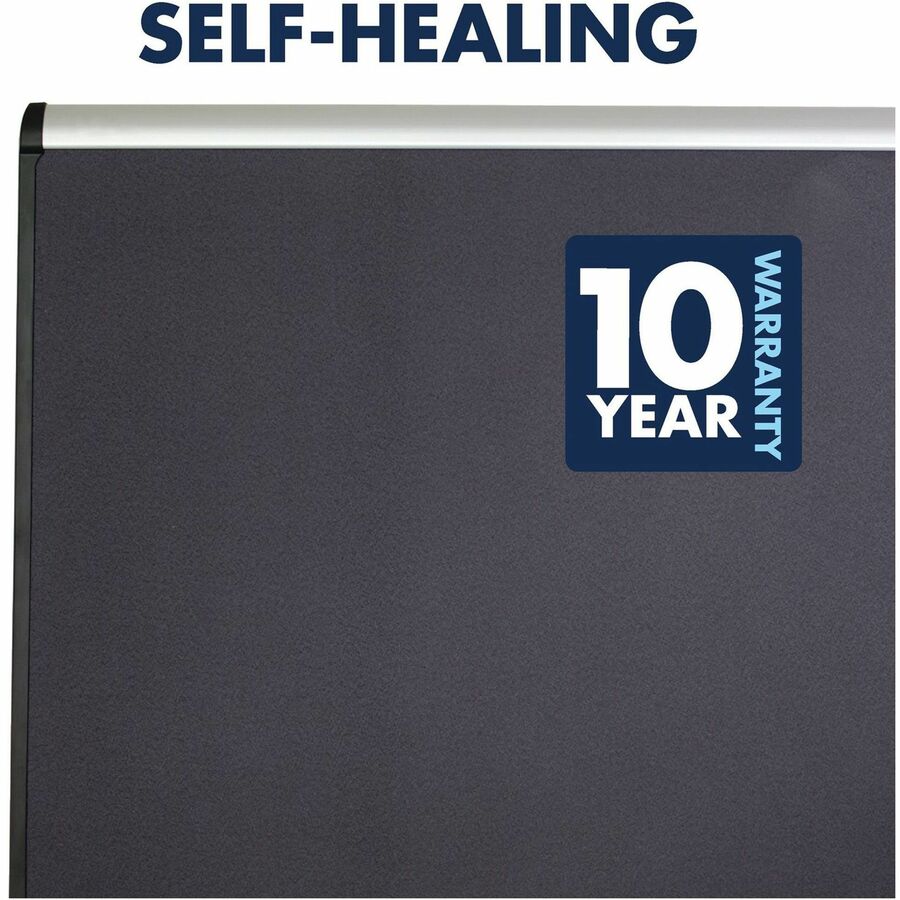 Quartet Prestige Plus Magnetic Bulletin Board - 48" Board Height x 72" Board Width - Gray Fabric Surface - Magnetic, Sel