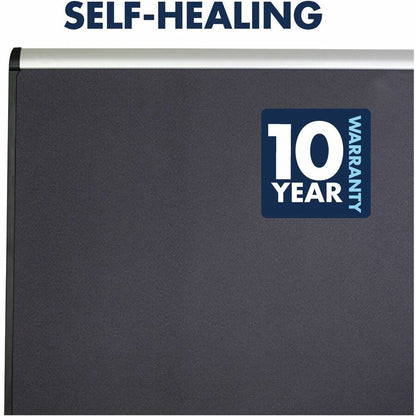 Quartet Prestige Plus Magnetic Bulletin Board - 48" Board Height x 72" Board Width - Gray Fabric Surface - Magnetic, Sel