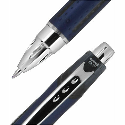 uniball™ Jetstream RT Ballpoint Pen - 0.7 mm Pen Point - Retractable - Black Ink - Blue Barrel - 12 / Dozen