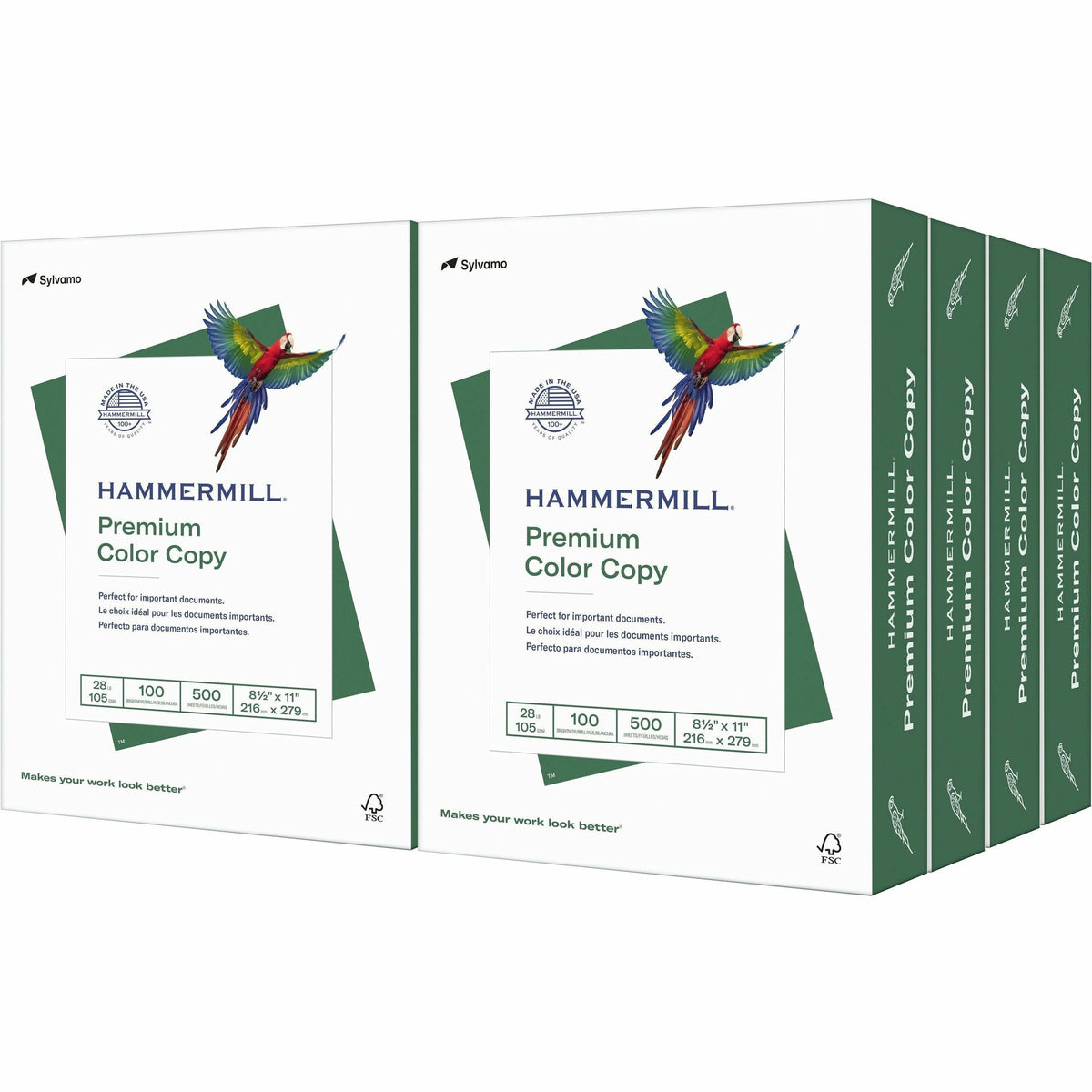 Hammermill Premium Color Copy Paper - White - 100 Brightness - Letter - 8 1/2" x 11" - 28 lb Basis Weight - High Brightn