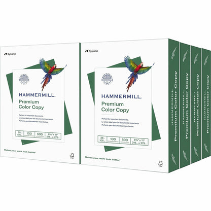 Hammermill Premium Color Copy Paper - White - 100 Brightness - Letter - 8 1/2" x 11" - 28 lb Basis Weight - High Brightn