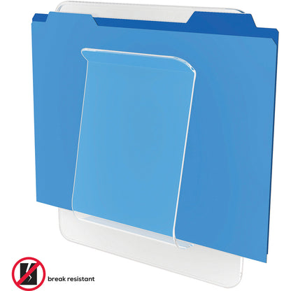 Deflecto Stand-Tall Wall File - 10.63" Height x 9.25" Width x 1.75" Depth - Unbreakable, Stackable - Clear - Plastic - 1