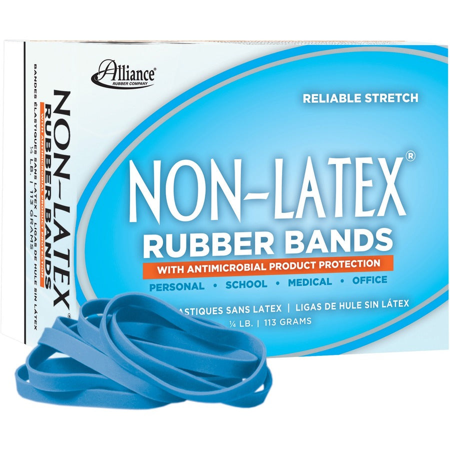 Alliance Rubber Rubber Bands with Antimicrobial Product Protection - Size: #64 - 3.5" Length x 0.3" Width - 0.25 lb/in -