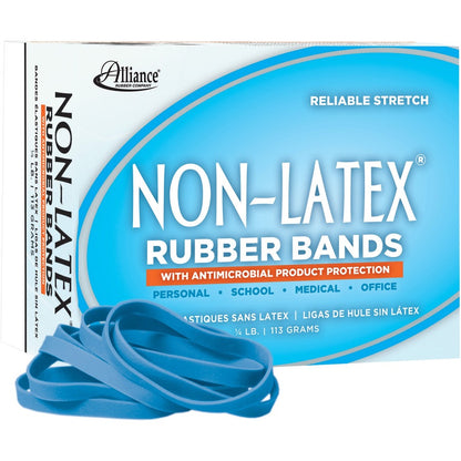 Alliance Rubber Rubber Bands with Antimicrobial Product Protection - Size: #64 - 3.5" Length x 0.3" Width - 0.25 lb/in -