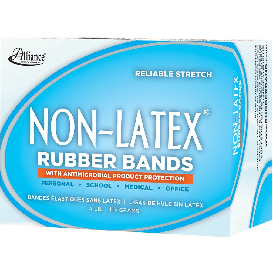 Alliance Rubber Rubber Bands with Antimicrobial Product Protection - Size: #64 - 3.5" Length x 0.3" Width - 0.25 lb/in -
