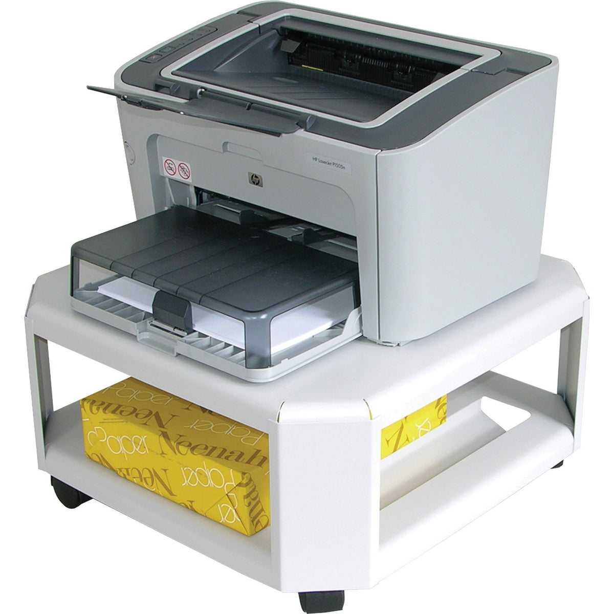 Mead Hatcher Master Products Mobile Steel Printer Stand - 75 lb Load Capacity - 2 x Shelf(ves) - 8.50" Height x 17.80" W