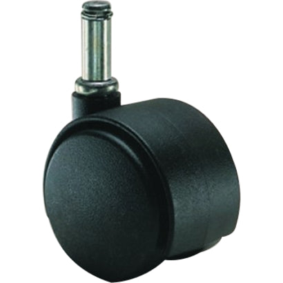 Master Caster Deluxe Duet Hooded Carpet Casters - 2" Diameter - 110 lb Load Capacity - Nylon - Matte Black - 5 / Set