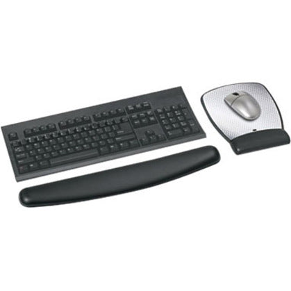 3M Gel Wrist Rest - 0.75" Height x 18" Width x 2.50" Depth - Black - 1 Each