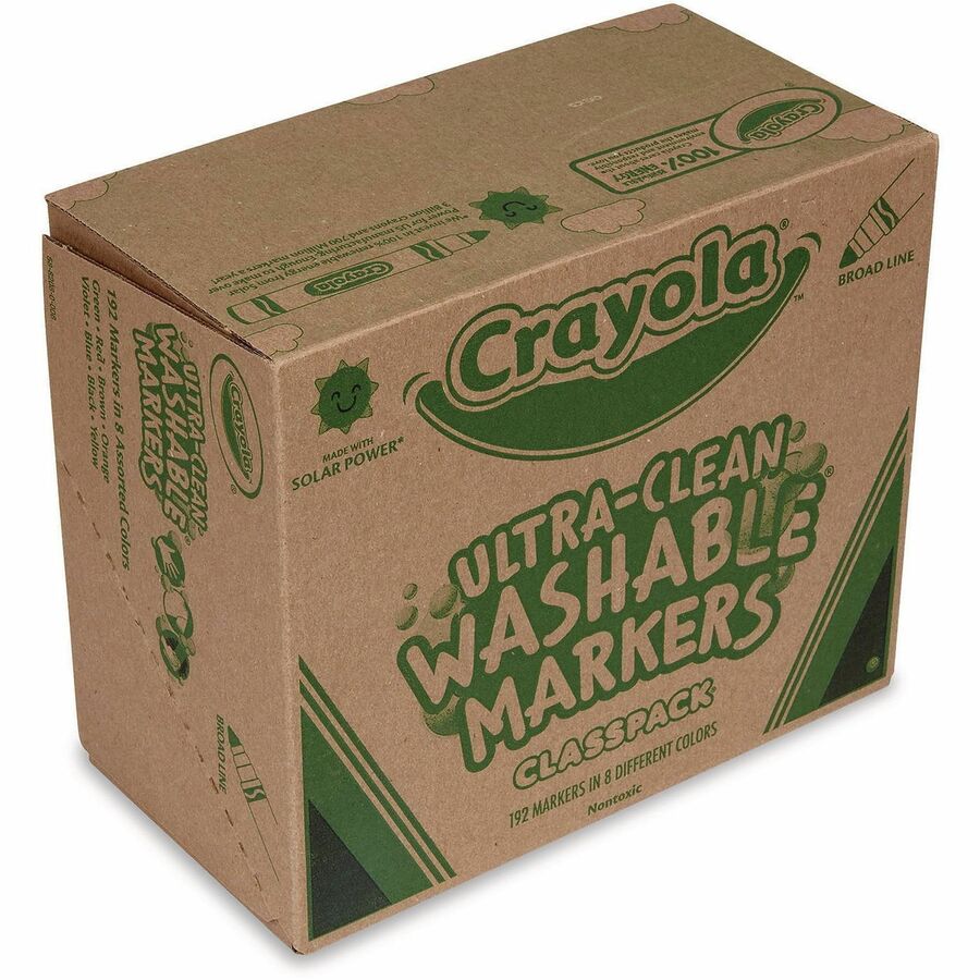 Crayola Classpack Washable Marker - Washable - Assorted Ink - Water Based - 1 Each