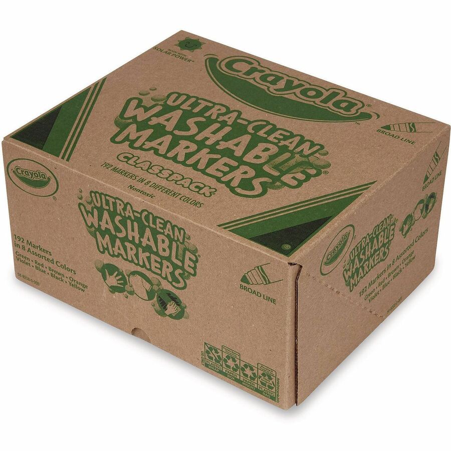 Crayola Classpack Washable Marker - Washable - Assorted Ink - Water Based - 1 Each
