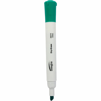 Integra Chisel Point Dry-erase Markers - Green Ink - Fiber Tip - Writing - 12 / Dozen