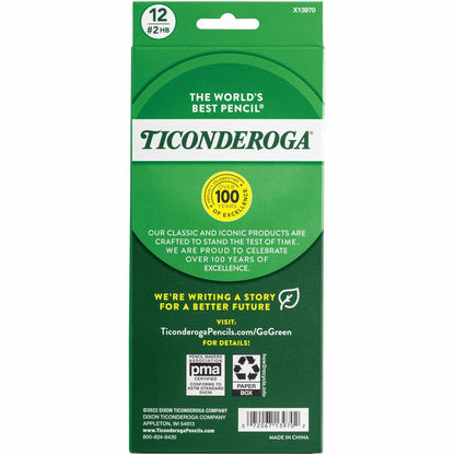 Ticonderoga Noir Pre-Sharpened No. 2 Pencils - Black Lead - #2 - 1 Dozen