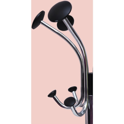 Alba Classic Coat Stand - 6 Hooks - 6 Pegs - 70.5" Height - for Garment, Clothes - Stainless Steel - 1 Each