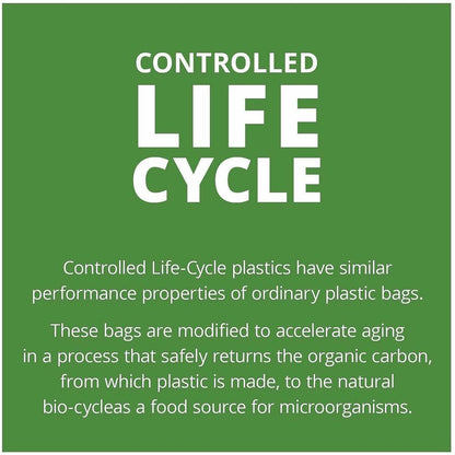 Stout Controlled Life-Cycle Plastic Trash Bags - 30 gal Capacity - 36" Length x 30" Width x 0.80 mil (20 Micron) Thickne