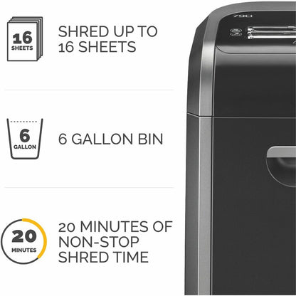 Fellowes Powershred 79Ci 100% Jam-Proof Cross-cut Shredder - Non-continuous Shredder - Cross Cut - 16 Per Pass