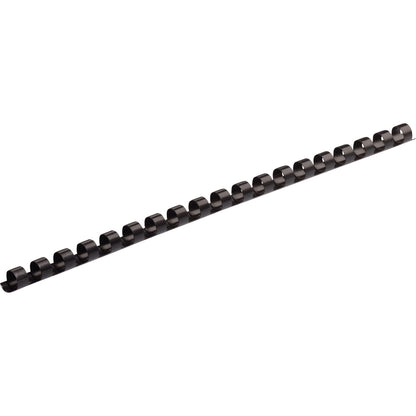 Fellowes Plastic Combs - Round Back, 1/4" , 20 sheets, Black, 25 pack - 0.3" Height x 10.8" Width x 0.3" Depth - 0.25" M