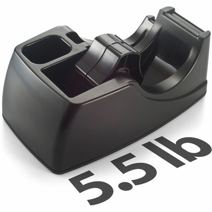 Officemate 96690 Deluxe Heavy Duty Two Roll Tape Dispenser - Holds Total 2 Tape(s) - Heavy Duty - Black - 1 Each