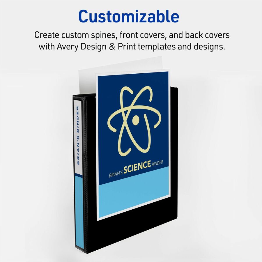 Avery® Durable View 1.5" Binder, Blue Binder (17024) - 1" Binder Capacity - Letter - 8 1/2" x 11" Sheet Size - 250 Sheet