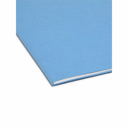 Smead Colored Straight Tab Cut Legal Recycled Top Tab File Folder - 8 1/2" x 14" - 3/4" Expansion - 11 pt. - 2 Plys - Bl