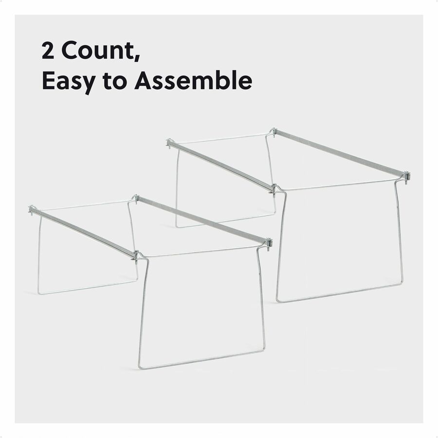 Smead Hanging Folder Frames - Letter - 23" to 27" Long - Steel - Gray - 2 / Pack