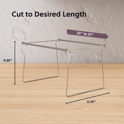 Smead Hanging Folder Frames - Letter - 23" to 27" Long - Steel - Gray - 2 / Pack