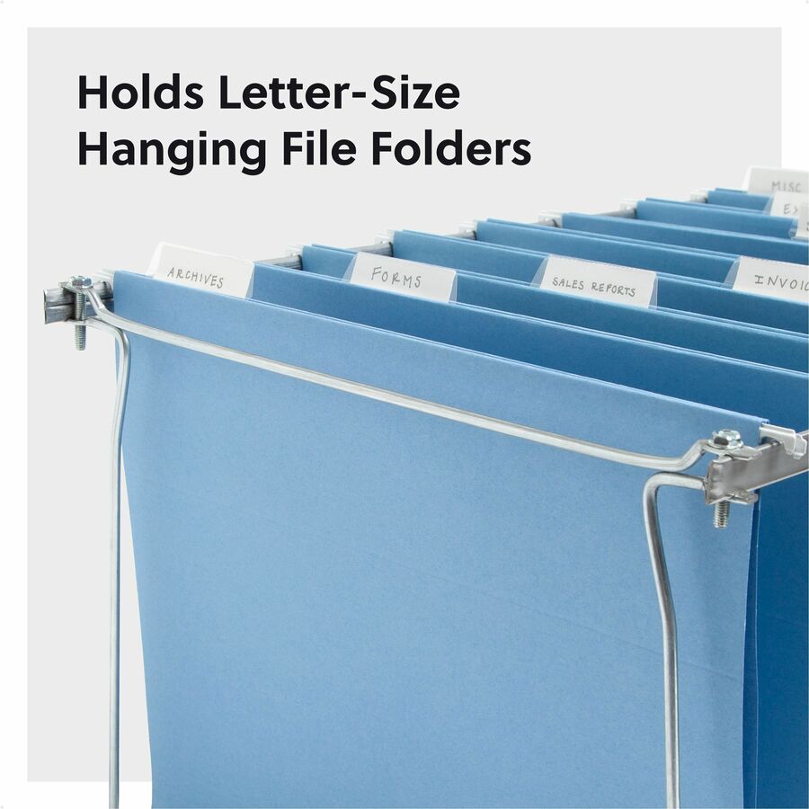 Smead Hanging Folder Frames - Letter - 23" to 27" Long - Steel - Gray - 2 / Pack