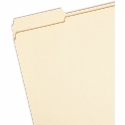 Smead 1/3 Tab Cut Letter Recycled Top Tab File Folder - 8 1/2" x 11" - Top Tab Location - Assorted Tab Position - 11 pt.