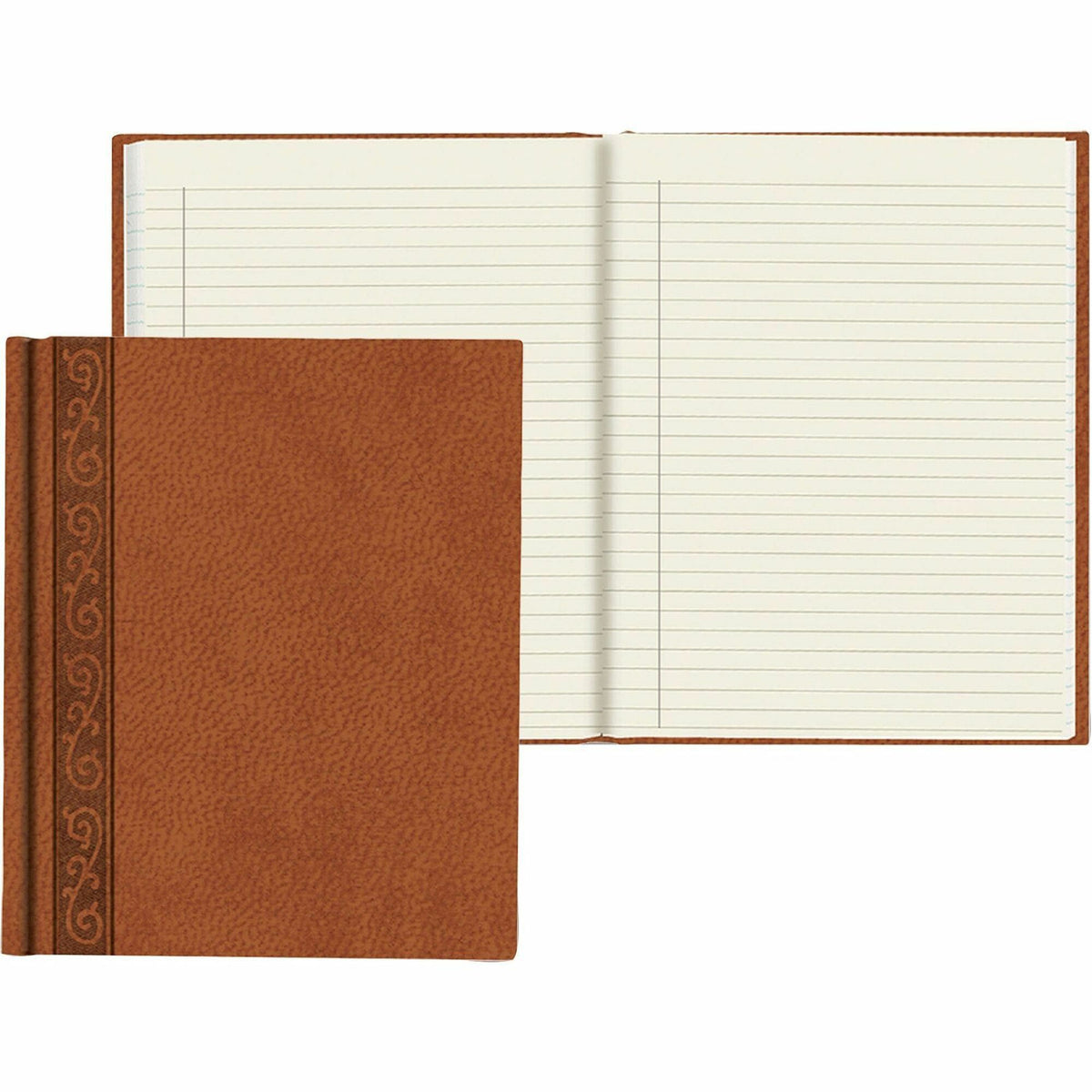 Rediform DaVinci Executive Journals - 150 Sheets - Perfect Bound - Ruled Margin - 7 1/4" x 9 1/4" Sheet Size - Cream Pap