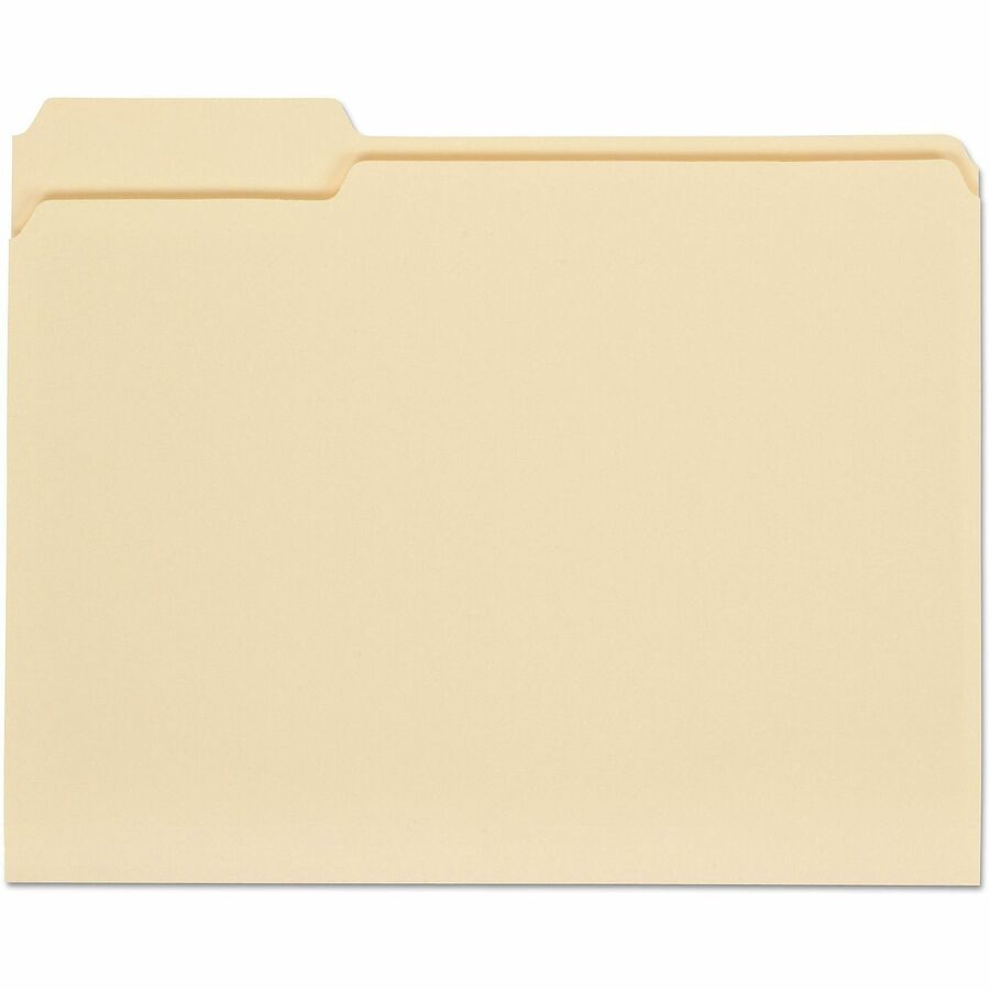 Universal 1/3 Tab Cut Letter Recycled Top Tab File Folder - 8 1/2" x 11" - 3/4" Expansion - Assorted Tab Position - 11 p