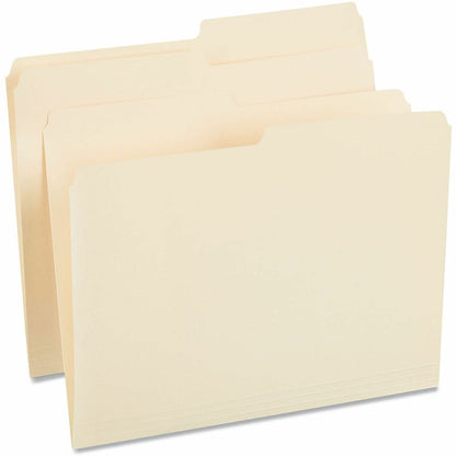 Universal 1/2 Tab Cut Letter Recycled Top Tab File Folder - 8 1/2" x 11" - 3/4" Expansion - Assorted Tab Position - 11 p