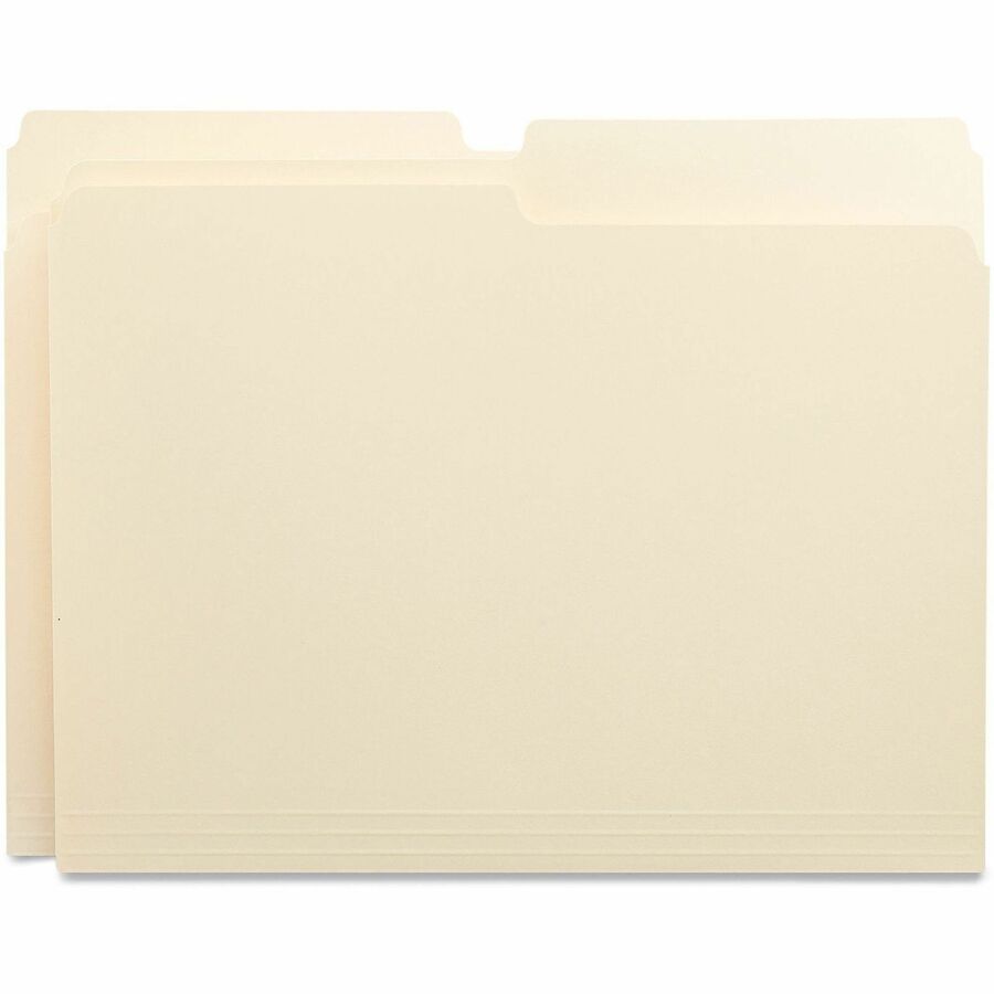 Universal 1/2 Tab Cut Letter Recycled Top Tab File Folder - 8 1/2" x 11" - 3/4" Expansion - Assorted Tab Position - 11 p